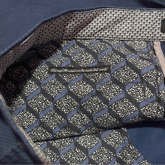 Ted Baker Shorts Men's Size 34 Navy Blue Herbosh Stretch Cotton Mid-Rise Chino - Picture 8 of 9